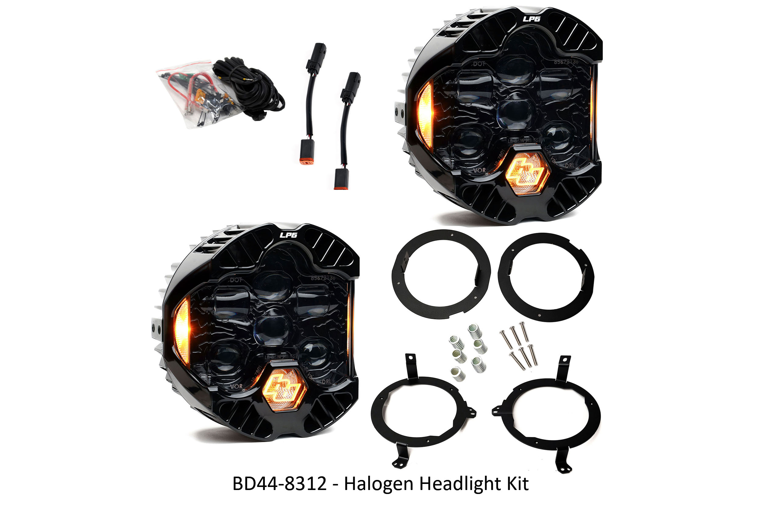 Jeep Wrangler JL (18-25) Baja Designs DOT LP6 LED Headlight Kit | HR